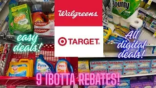 All digital Walgreens and Target haul! 9 IBOTTA rebates! 