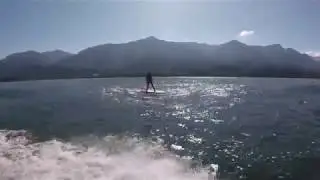 Hydrofoil Surfing the Sternwheeler: Never Ending Waves 9 23 17, Foil Buzz
