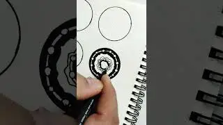 very easy zentangle art | tangle and doodles | #shorts