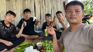 Câu Cá Rô Đồng Nướng Thịt Heo Cuốn Rau || Sự Cồ Vlogs