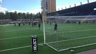 RIGHT NOW! Dalkurd warming up against AFC