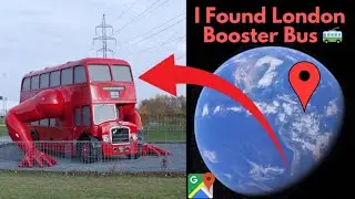 I Found London Booster Bus 🚎 In Reel On Google Earth 4D Maps #googleearth #googlemaps #viralvides 