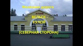 Железная дорога Вельск - Вага - Кулой (вид из окна поезда, северная сторона, 2К) (СЖД)