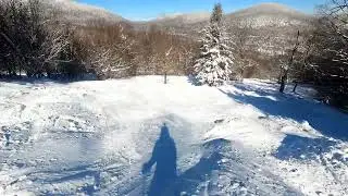 Skiing Windigo in Mont Tremblant / blue mogul glade  run
