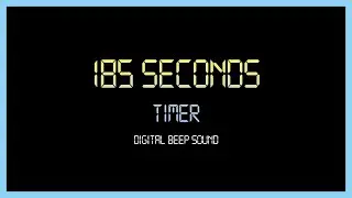 185 Seconds Every Seconds Beep Sound Digital Timer