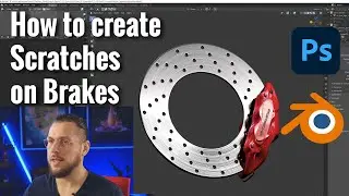 How to create scratches on brakes // Easy Blender and Photoshop Tutorial