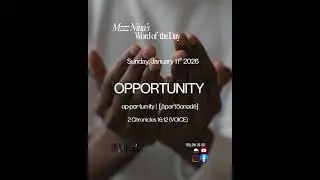 WOTD: OPPORTUNITY - 01/11/2026