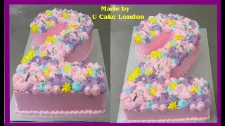 How to make a number 2 cake for girls