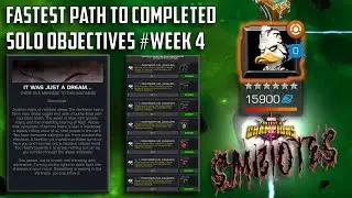 Fastest Path And Low Costs Energy To Completed Solo Objectives Week 4 | Marvel Contest Of Champions