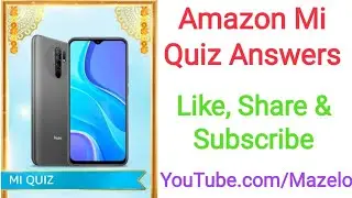 Amazon Mi Quiz Answers Today | 7 October 2020 | Win Redmi 9 Prime