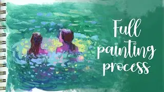 Mixed Media №141  (ENG SUB) ☆ full painting process
