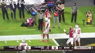 Slade Bolden diving catch at the goal line Alabama vs Ohio State