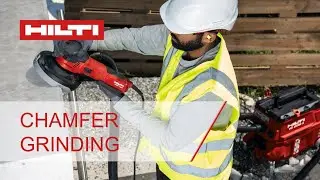 HOW-TO Chamfer grinding Hilti DGH 130 Concrete grinder