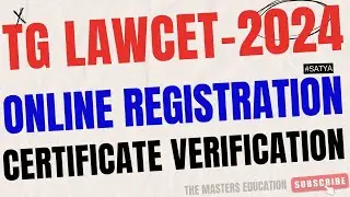 TG LAWCET ONLINE REGISTRATION AND CERTIFICATE VERIFICATION PROCESS