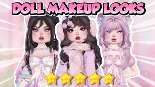 CUTE AND EASY CUSTOM MAKEUP TUTORIAL IN DRESS TO IMPRESS | Roblox