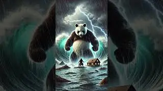 Panda and the Scared Beaver #animation #panda #cartoon #cute #funny #ai #shorts