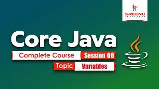 Core Java Complete Course (Session-8) Topic Variables | By Mr. Suman