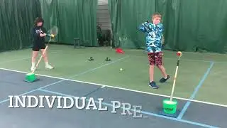 Coach Tennis:  Topspin Trainer with Basket Feeding Drills