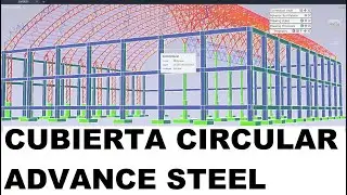 AUTOCAD ADVANCE STEEL CUBIERTA CIRCULAR