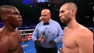 Referee Randy Jarvis forgets pre-fight instructions during Pedraza-Cherry