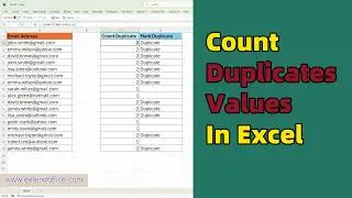 Count duplicate values in Excel #excel