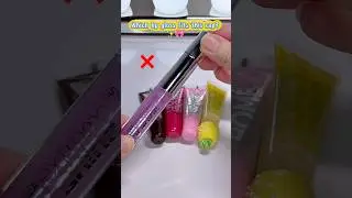 Which Lip gloss fits this cap✨🎀 #lipgloss #lipcare #viralmakeup #essence #juicybomb #shorts