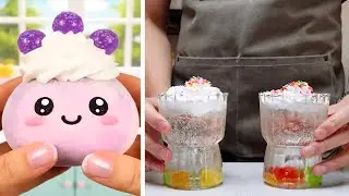 12 Minutes of Cute Slime & Satisfying AI Drink Mixing | Whipped Cream Glass & Gummy Toppings ASMR