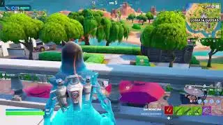 jugando fornite recarga mi primera partiday quede top dos FUE ALGO LOCO