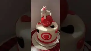 Target Dog cake! 🎯🐶#target #cakes #cindysuecakes #dog #cake decorating#baking