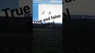 True and false symbol in ms word#shorts#short#ytshorts#trending#computer#viral