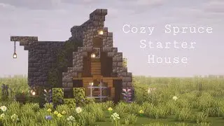 Let's Build a Cozy Spruce Starter House! - A Minecraft Build Tutorial - Version 1.21.8