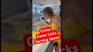 Woman has terrible Cruise Buffet etiquette #cruise #etiquette #badmanners #nanners #buffet