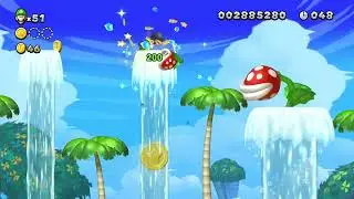 Super Luigi Bros. U Deluxe Part 16 - Sparkling Water Boom Boom + Larry Castle Fight + Star Coins