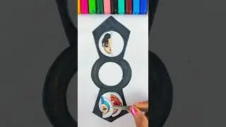 Kpop Demon Hunters Saja Boys Cardboard Puzzle Solving Game #shorts #art #satisfying #painting