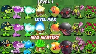 PVZ 2 - Random 40 PEA & New Plant LEVEL 1 vs MAX LEVEL vs M200 & Mint Plant - Who Will Win?