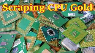 Extracting gold from CPU computer parts