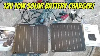 Eco-Worthy 10W 12V Solar Panel Battery Charger Setup and Test