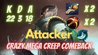 Attacker Kunkka Highlight | Mega Creep Comeback | High Ranked Game | Crazy Ending | Dota 2