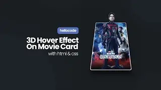3D Hover Effect On Movie Card With HTML CSS Tutorial