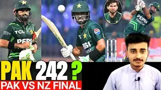 Pakistan 242 All out Batting flop 😡 Babar Azam 29, Rizwan 46-76 Balls | Pakistan vs New Zealand ODI