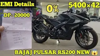 Bajaj Pulsar RS200 New Model 2024 😱 ! Finance Down Payment And EMI 🔥 ! Loan Details ! On Road price