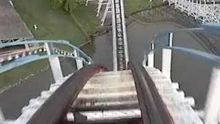 Great American Scream Machine Roller Coaster POV Six Flags Over Georgia
