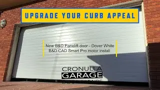 New B&D Panelift (Dover White) Garage Door & CAD Smart Pro Motor installation.