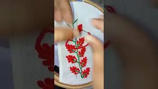 Beautiful flower border embroidery #shorts​ #trending​ #viral​ #new​ #youtubeshorts​ #foryou​ #art​