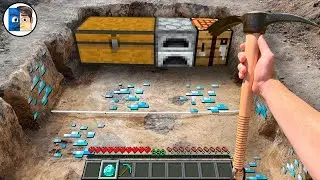 Minecraft RTX in Real Life FIRST STEVE BASE in Realistic Minecraft 創世神第一人稱真人版 RTX Texture Pack