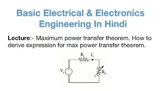 Maximum power transfer theorem. How to derive expression for max power transfer theorem. #viral
