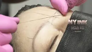 SYMMETRY & BROW DESIGN FOR MICROBLADING | FULL PROCEDURE @nyinkbeautyartsacademy