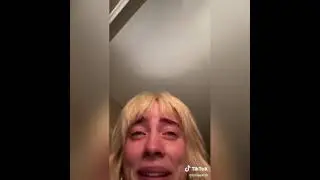 Billie Eilish Crying via her TikTok account