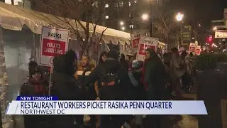 Restaurant workers picket Rasika Penn Quarter