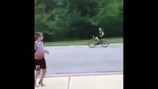 HEY LADIES KID THROWS BASKETBALL AT GIRL ON BIKE - HILARIOUS 2015 COMEDY VINE LMAO